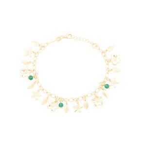 MILOR SILVER Gold Made In Italy 18kt Gold Plated Sterling Silver Charm Bracelet